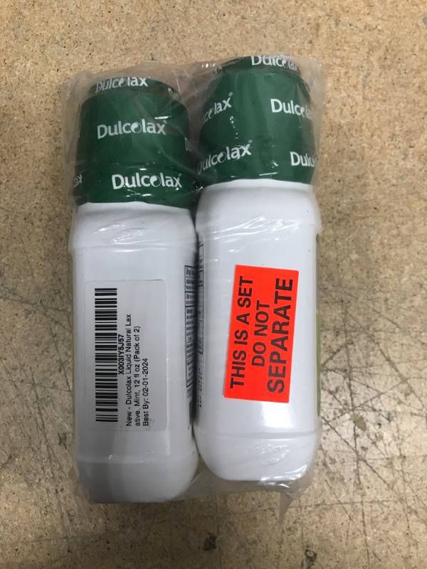 Photo 1 of Dulcolax Liquid Natural Laxative, Mint, 12 fl oz (Pack of 2)