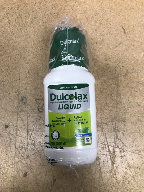 Photo 1 of Dulcolax Liquid Natural Laxative, Mint, 12 fl oz (Pack of 2)