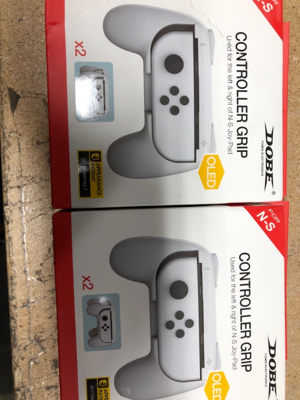 Photo 2 of  2 PACK ECHZOVE Grip for Switch and Switch OLED Model Joy Con Controller, Switch OLED Accessories Joy Con Grips - White