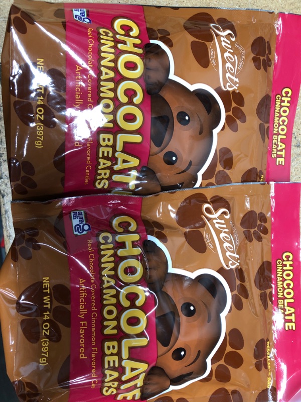 Photo 2 of  2 pack Chocolate Cinnamon Bears Candy, Gummy Bear Bag, 14 Ounces