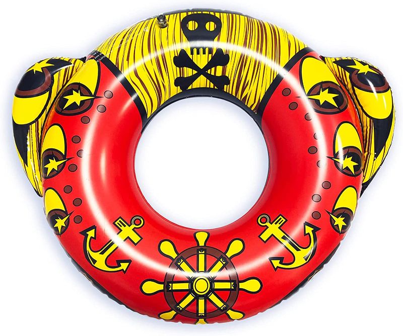 Photo 1 of  2 pack RIYONHO Pool Floats for Kids Adults, Pirate Inflatable Swimming Ring Tube Inflatable Floats, Size for Kids Age 8-12, 9.9" PVC, Summer Beach Toys for Adults and Kids Water Party Use