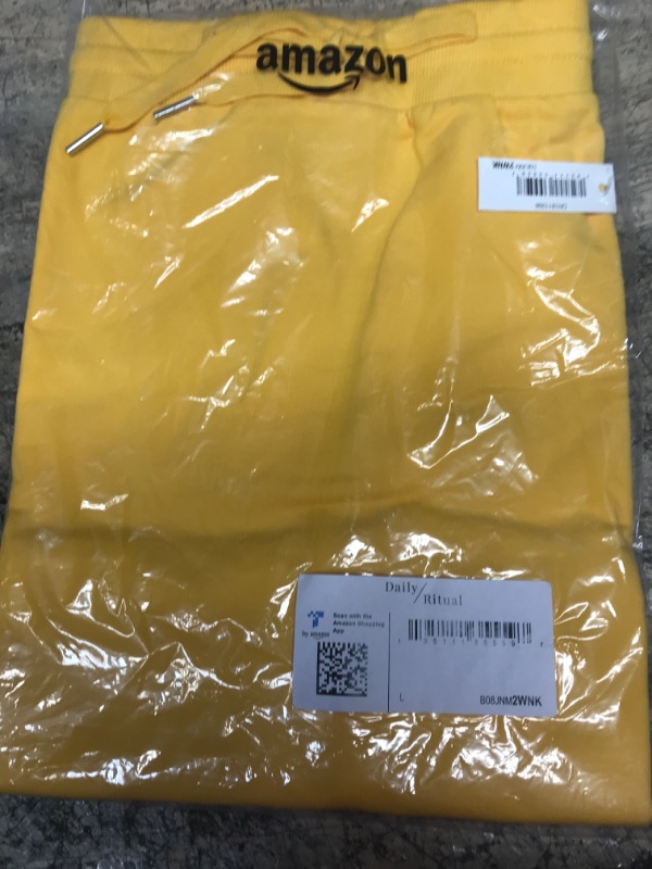 Photo 1 of Amazon Essentials Women's Terry Cotton and Modal Drawstring Sweatshirt Skirt (Previously Daily Ritual) Large Golden Yellow
