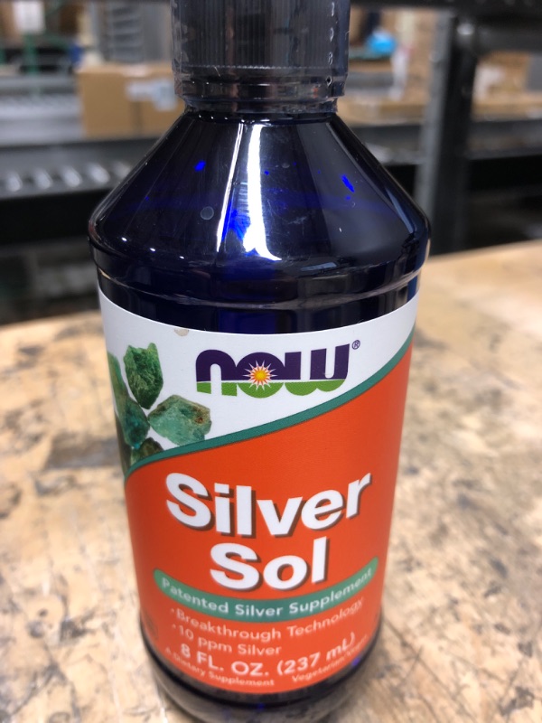 Photo 2 of ***EXP 06/2023*** NOW Supplements, Silver Sol 10 PPM with Elemental Silver and Deionized Water, Liquid, 8-Ounce 8 Ounce