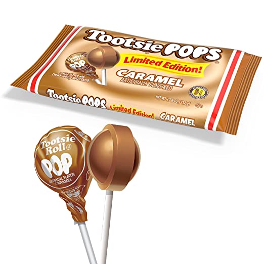 Photo 1 of **EXPIRES 11/23* Tootsie Pops Limited Edition Individually Wrapped Single Flavor Lollipops with Tootsie Roll Center, Caramel, 12.6 Ounce
*