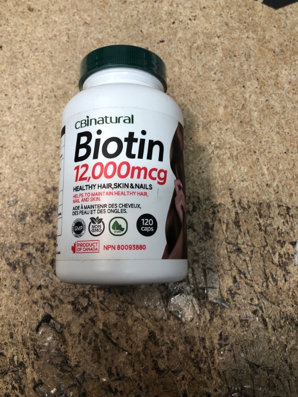 Photo 2 of Biotin 12,000mcg 120caps