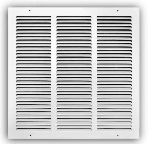 Photo 1 of 16 in. x 16 in. Steel Return Air Grille in White
