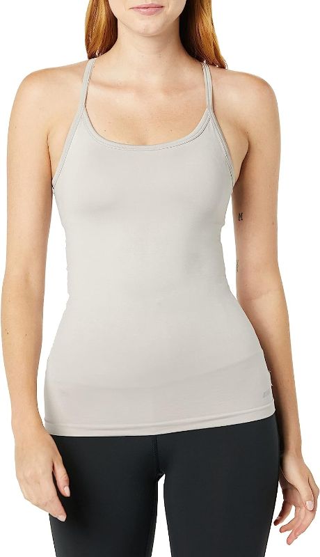 Photo 1 of Amazon Essentials Women's Active Seamless Slim-Fit Racerback Tank with Built-in Bra