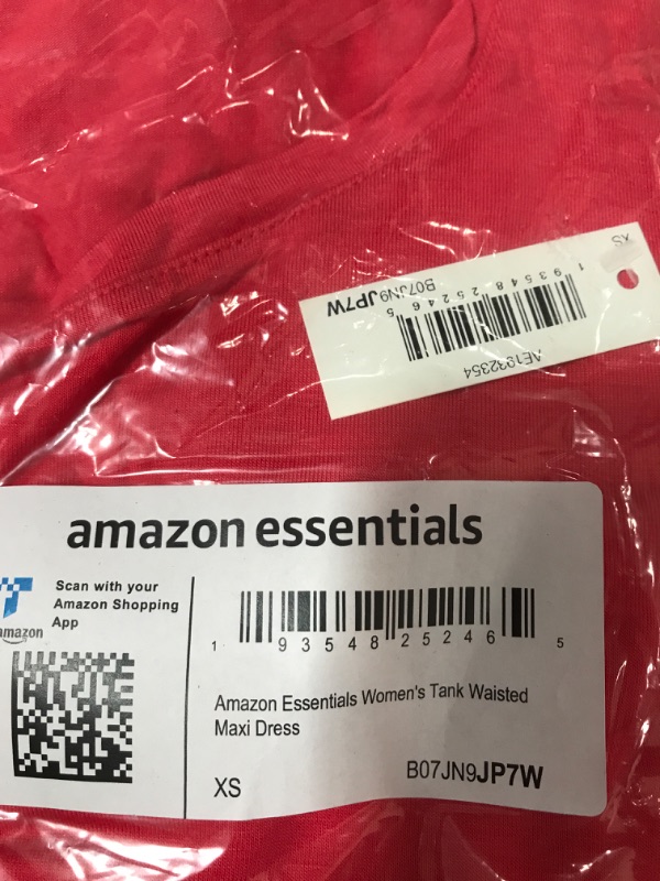 Photo 3 of Amazon Essentials Women's Tank Waisted Maxi Dress (Available in Plus Size) Rayon Blend Red X-Small