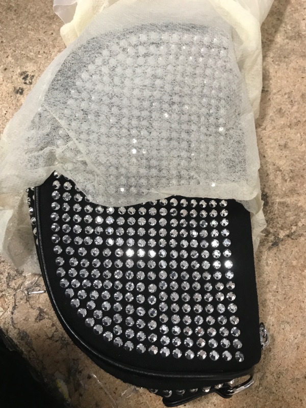 Photo 2 of Didida Rhinestone Purse Crystal Evening Clutch Bag Bling Handbags For Women With Pearl Chain and Metal Chain White Diamond