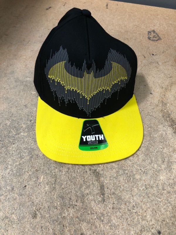 Photo 2 of Boys Batman Snapback Baseball Hat - Yellow/Black