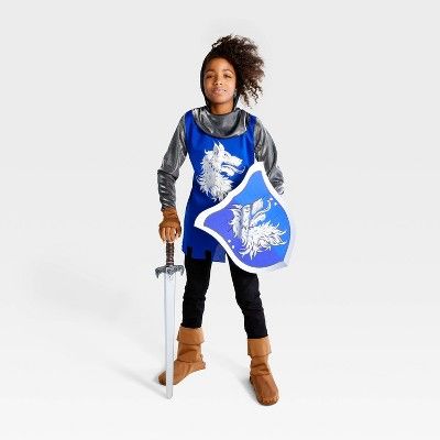 Photo 1 of Kids’ Royal Knight Blue Halloween Costume Top with Accessories – Hyde & EEK! Boutique™
