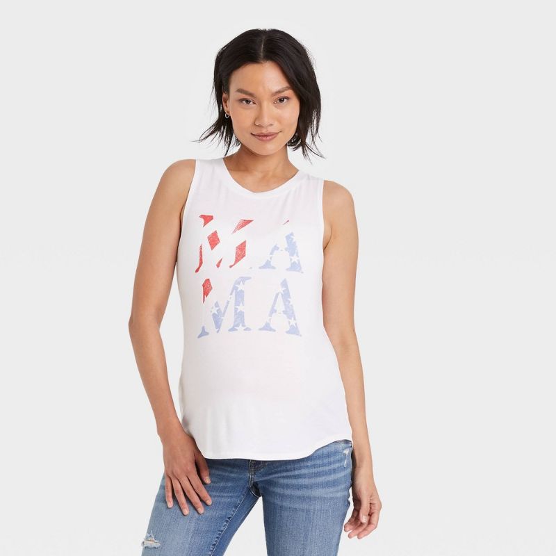 Photo 1 of Americana Mama Graphic Maternity Tank Top - Isabe Maternity by Ingrid & Isabe™
SIZE L