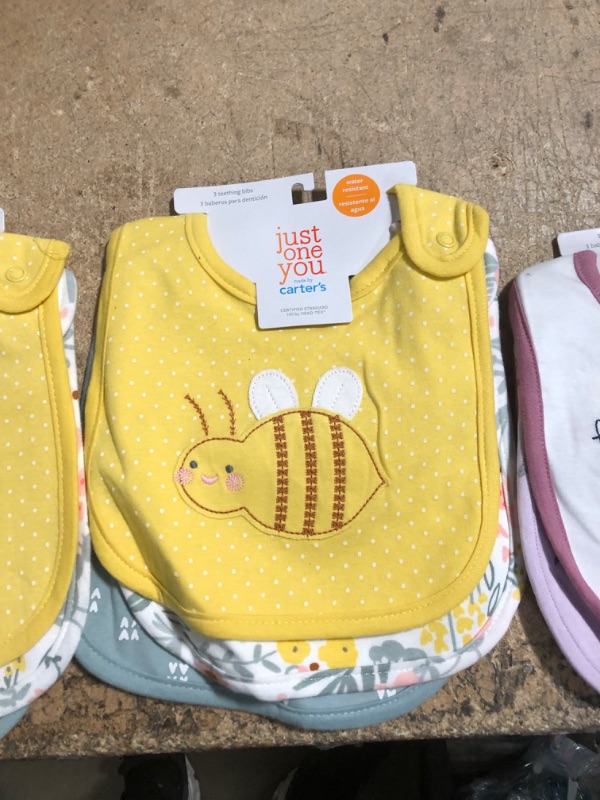 Photo 4 of (X2) Baby Girls' 3pk Bee Bib - Just One You® Made by Carter's Yellow
(X1) Baby Girls' 3pk Sea Creatures Bib - Just One You® Made by Carter's Purple
