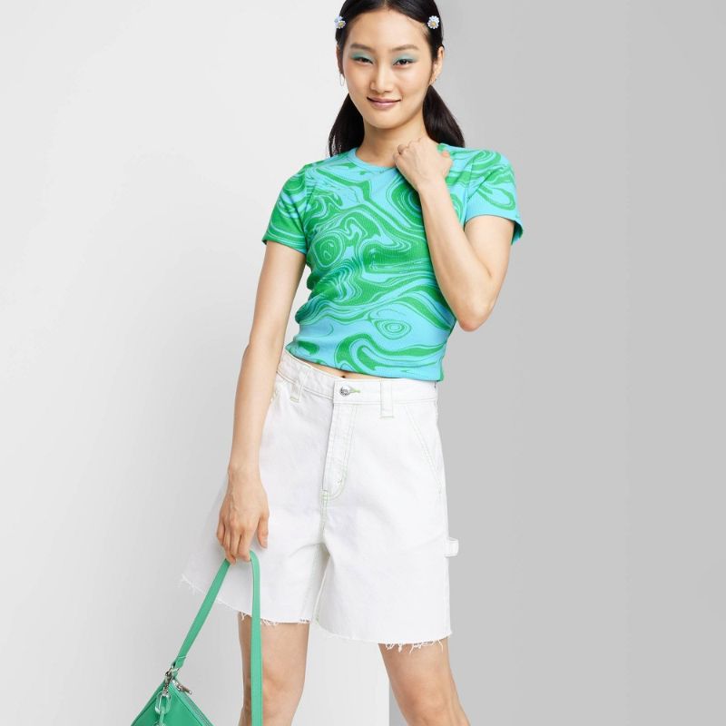 Photo 1 of Women's Short Sleeve Fitted T-Shirt - Wild Fable™
