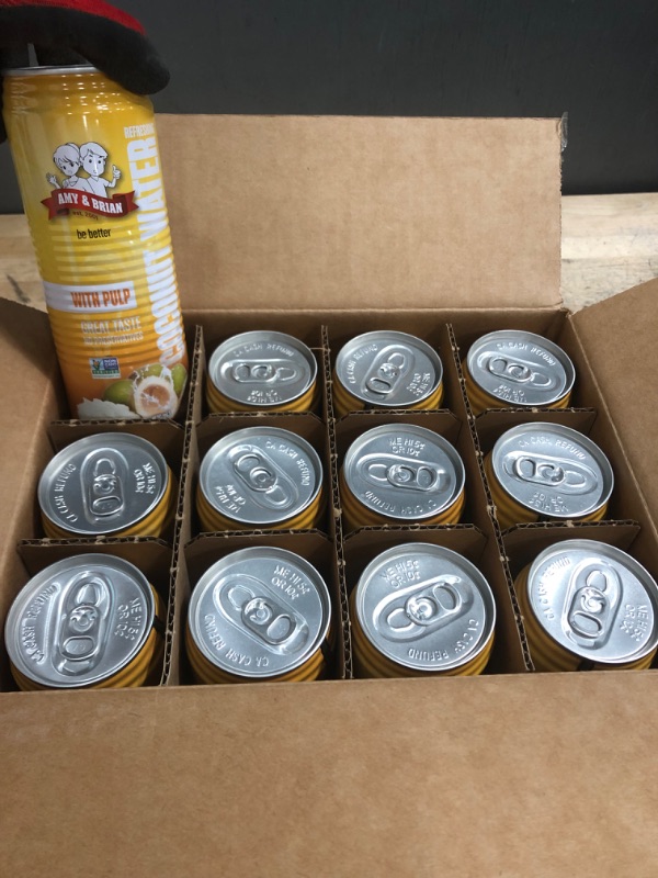 Photo 1 of *EXPIRE Sept 2024*
Amy & Brian Coconut Water with Pulp, 17.5 Fl Oz (Pack of 12)