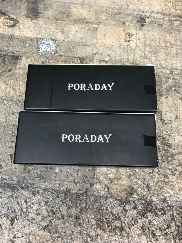 Photo 2 of 2 PACK OF PORADAY Vintage Rectangle Sunlasses for Women Men Fashion Thick Frame Square Sun Glasses Retro Gradient shades sunnies Black/Grey