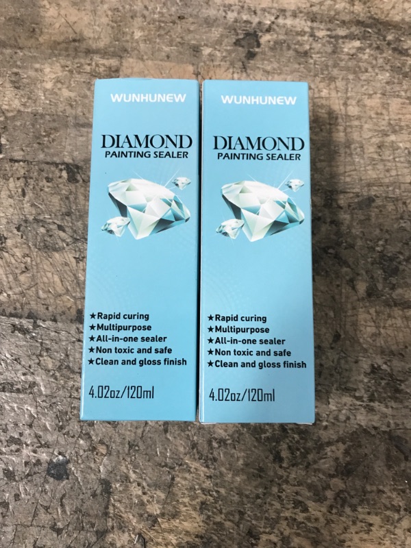 Photo 1 of 2 pack of Diamond Painting Kits Sealer 120ML with Sponge Head, 5D Diamond Art Painting Glue Tools Accessories & Jigsaw Puzzle Glue Fast Drying for Permanent Hold & Shine Effect Fast Drying (4.02 OZ)