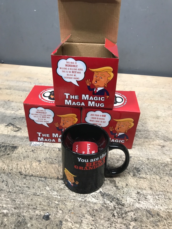 Photo 2 of 3 PACK OF Funny Trump Color-Changing Coffee Cup 12oz - 2024 MAGA Mug - Best Mothers Day Gifts for Grandma or Nana - Great Grandma Gifts & Unique Gift Ideas for Women & Grandmother Presents from Grandchildren Grandma (12oz) Color-Changing