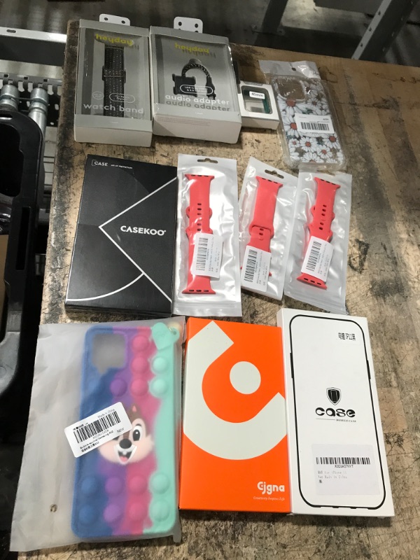 Photo 1 of BUNDLE OF ASSORTED PHONE CASES, WRIST BAND, ETC. - 11