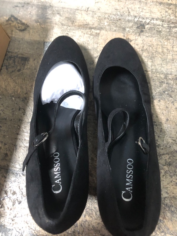 Photo 1 of CAMSSOO Women's Mary Jane Kitten Heel Pumps Round Closed Toe Mid Low Heels Office Work Shoes
SIZE 7.5