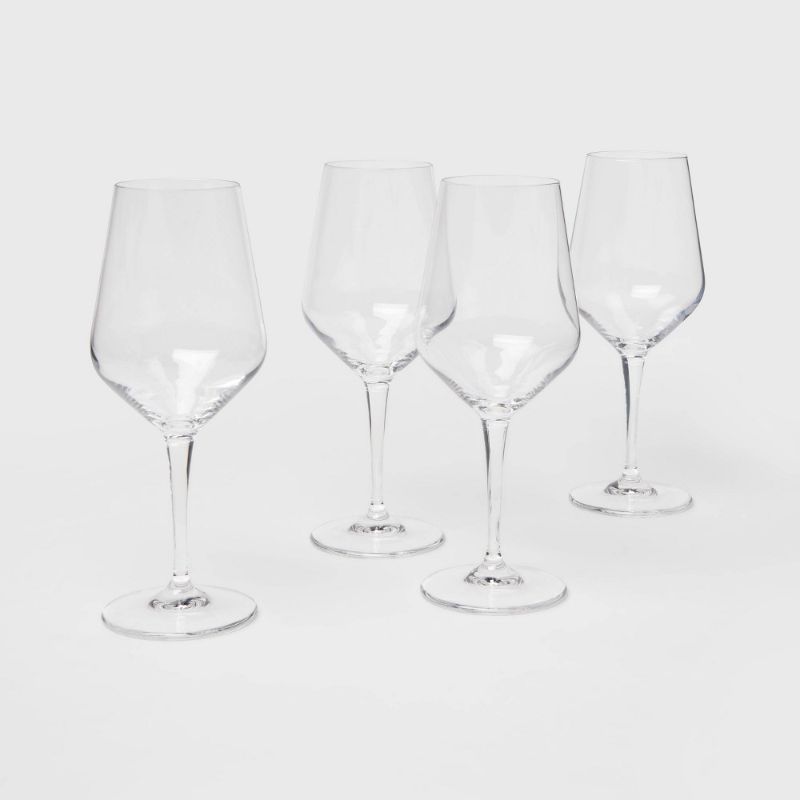 Photo 1 of 15oz 4pk Glass Atherton White Wine Glasses - Threshold™
