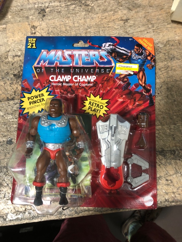 Photo 2 of Masters of the Universe Origins Deluxe Clamp Champ Action Figure, 5.5-in Battle Character for Storytelling Play and Display, Gift for 6 to 10-Year-Olds and Adult Collectors