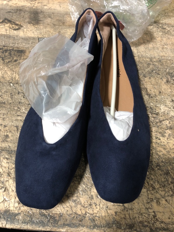 Photo 1 of Amazon Essentials Women's Knit Ballet Flat BLUE SIZE 10