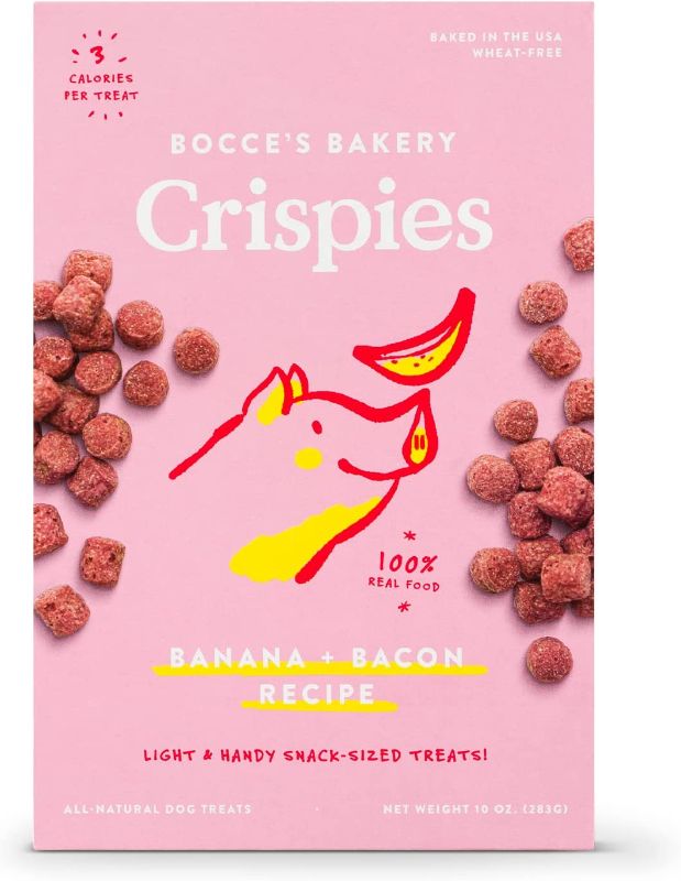 Photo 1 of *BB-11/23/2023** 2PK Bocce's Bakery Crispies Training Treat Bundle for Dogs, Wheat-Free Dog Treats, Made with Real Ingredients, Baked in The USA, All-Natural & Low Calories Training Treats, 10 oz