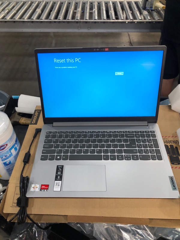 Photo 3 of **UNABLE TO RESET ***Lenovo IdeaPad 1 15.6" HD Laptop, AMD Athlon Silver 3050U, 4GB RAM, 128GB eMMC, Windows 11 Home, Cloud Grey 4GB RAM | 128GB eMMC