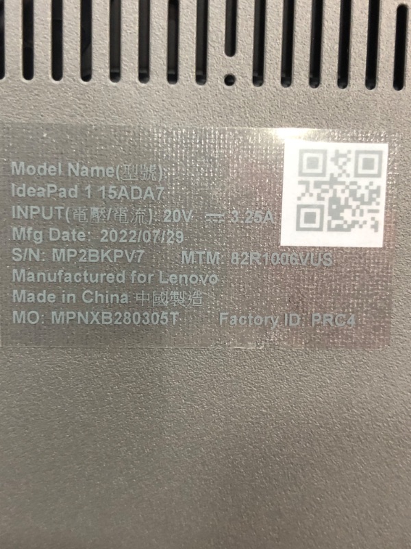 Photo 6 of Lenovo 15.6" IdeaPad 1 Laptop, AMD Dual-core Processor, 15.6" HD Anti-Glare Display, Wi-Fi 6 and Bluetooth 5.0, HDMI, Windows 11 Home in S Mode(20GB RAM | 1TB SSD)
