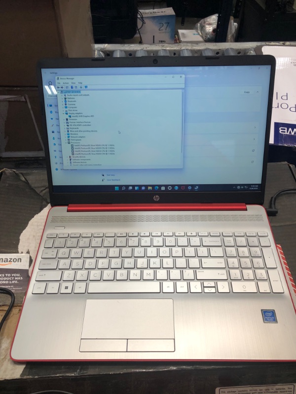 Photo 1 of HP 15.6in Laptop (Intel Pentium Quad-Core N5000, 4GB RAM, 128GB SSD, HDMI, WiFi, Bluetooth, HD Webcam, Windows 10 S) 