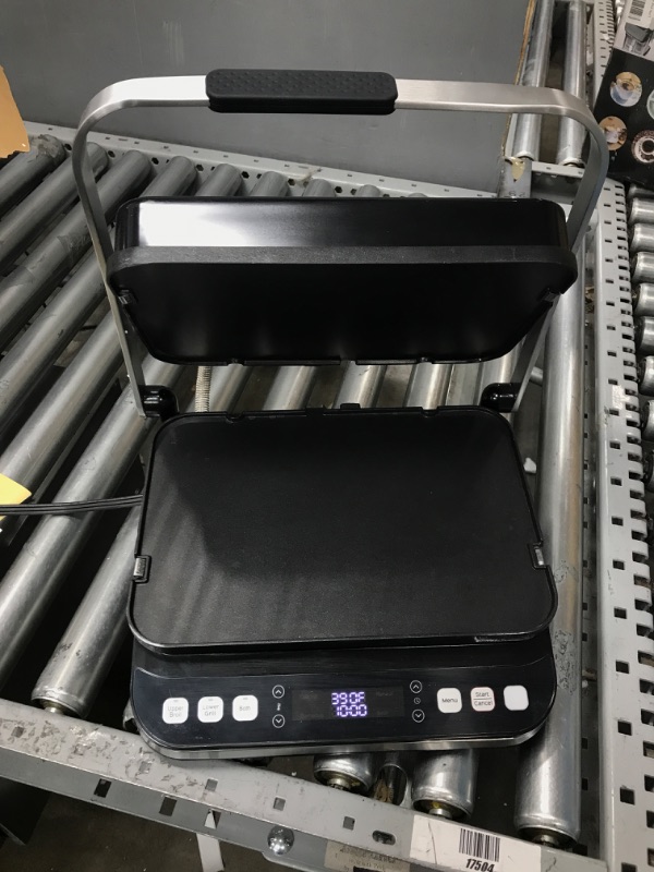 Photo 2 of 10 in 1 Panini Press Sandwich Maker, Taylor Swoden 1600W Electric Indoor Grill with Non-Stick Double Sided Plates, LED Touch Screen, Independent Temperature Control, Opens 180 Degrees, Stainless Steel
