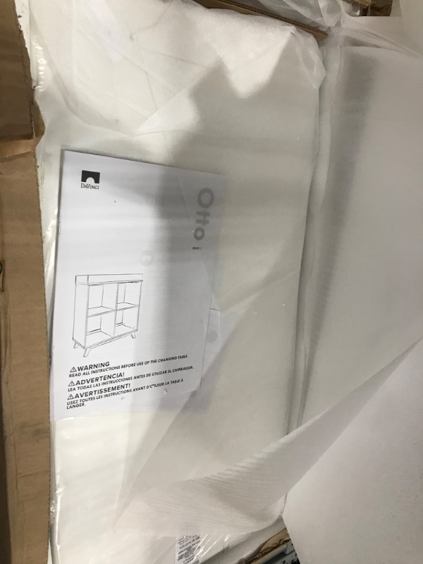 Photo 1 of DaVinci Otto Convertible Changing Table and Cubby Bookcase in White and Walnut