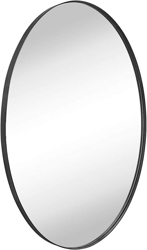 Photo 1 of 
Oval Black Metal Framed Bathroom Mirror f