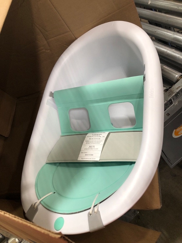 Photo 2 of 4-in-1 Grow-with-Me Bath Tub by Frida Baby Transforms Infant Bathtub to Toddler Bath Seat with Backrest for Assisted Sitting in Tub