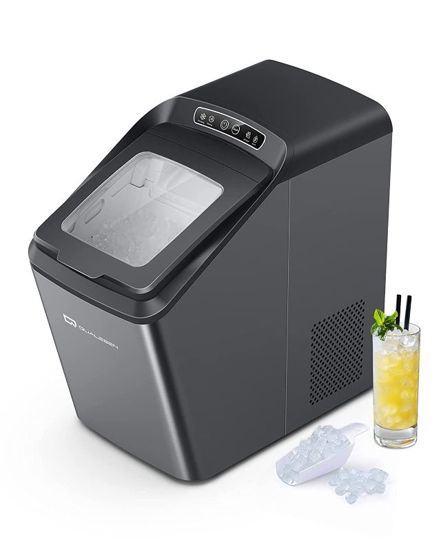 Photo 1 of Nugget Ice Maker, Qualeben Countertop Ice Maker Machine 26lb/Day, Self-Cleaning, Auto Water Refill Crunchy Chewable Ice Maker with 4.8lb Ice Bin & Scoop, Sonic Ice Maker for Home/Kitchen/Office/Party
