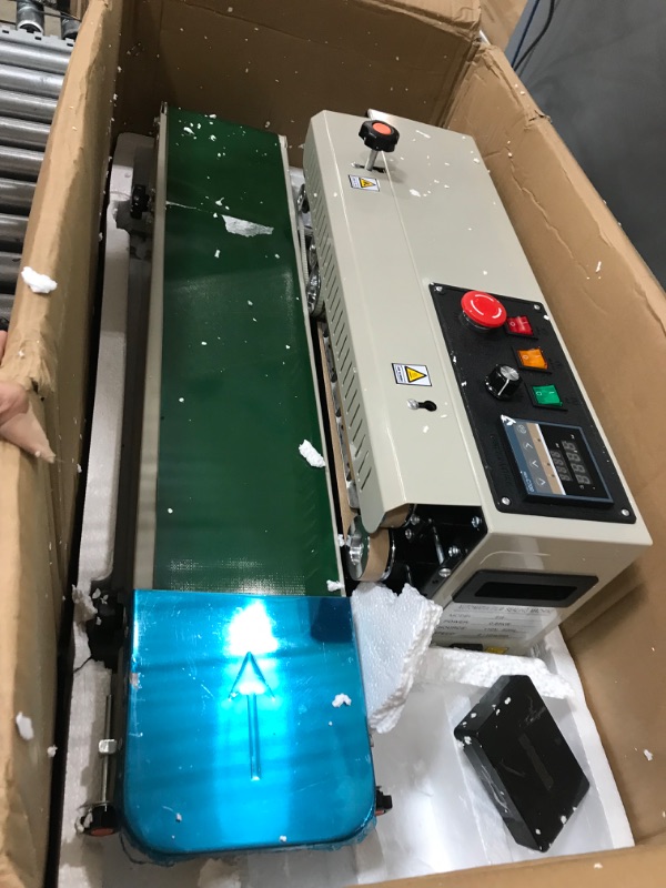 Photo 6 of *UNFUNCTIONAL**- Cikiter FR900 Continuous Sealing Machine? Food Sealer Machine? Plastic Sealer?Bag Sealer Machine for PVC Bags Films?Stamp Coding 110V/60HZ