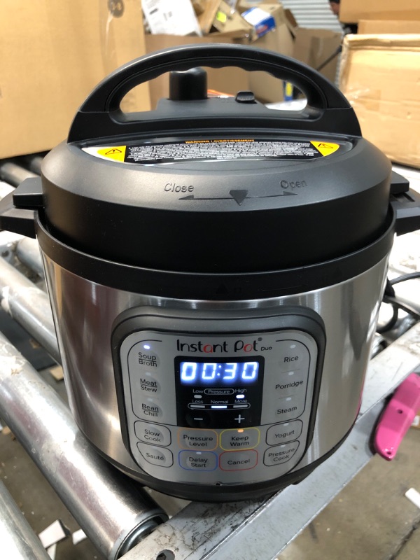 Photo 2 of *Damaged See Photos* Instant Pot Duo 7-in-1 Electric Pressure Cooker, Slow Cooker, Rice Cooker, Steamer, Sauté, Yogurt Maker, Warmer & Sterilizer, Includes App With Over 800 Recipes, Stainless Steel, 3 Quart 3QT Duo