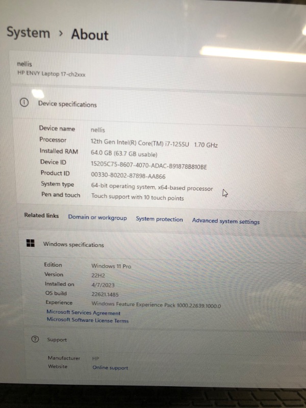 Photo 6 of HP Envy 17-ch2747nr 4THU Home & Business Laptop (Intel i7-1255U 10-Core, 64GB RAM, 2TB PCIe SSD, Intel Iris Xe, 17.3" 60Hz Touch Win 11 Pro) with MS 365 Personal, Dockztorm Hub
