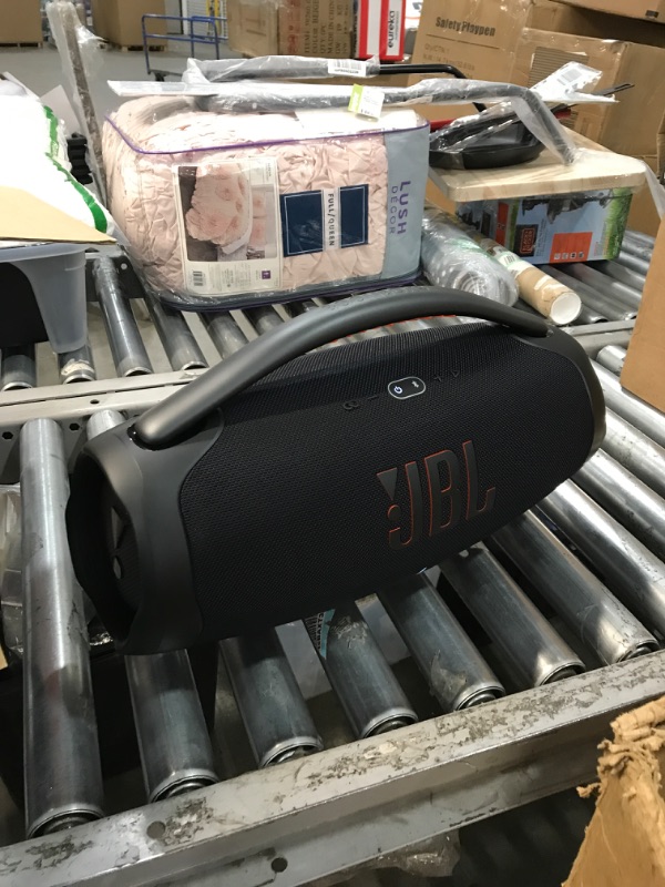 Photo 2 of JBL Boombox 3 - Portable Bluetooth Speaker, Powerful Sound and Monstrous bass, IPX7 Waterproof, 24 Hours of Playtime, powerbank, JBL PartyBoost for Speaker Pairing, and eco-Friendly Packaging (Black)
