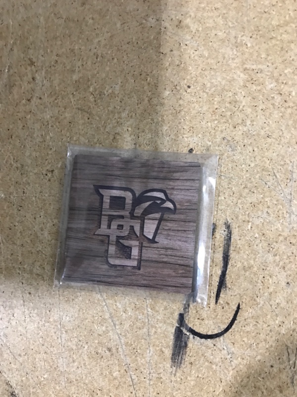 Photo 2 of P. Graham Dunn Bowling Green State University Logo Woodgrain 2.75 x 2.75 MDF Wood Magnet