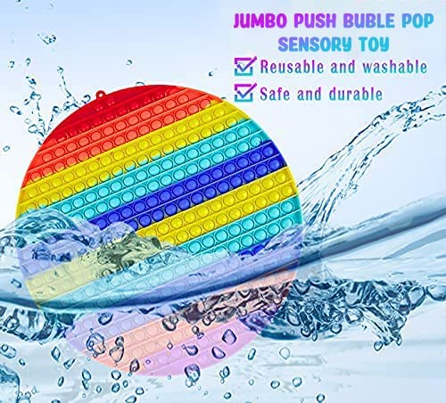 Photo 1 of 256 Bubble Jumbo Huge Rainbow Pop Sensory Cute Toy, Kids Girl Gift Super Extra Large Really Giant Fidget , 200 400 1000 100000 300 World Biggest Push