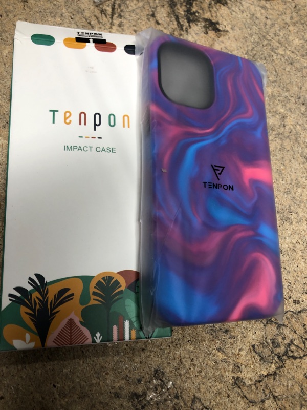 Photo 1 of Tenpon iPhone 11 Pro Max Case - Abstract Colorful Marble Pattern Designed for Girls Women, Cute Heavy Duty Shockproof Dual Layer Hard PC + Flexible TPU Rubber Cover Protective Phone Case