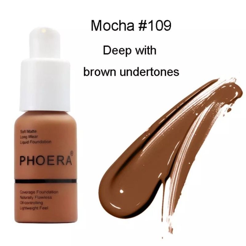 Photo 1 of (109 - Mocha) Phoera Full Coverage Matte Liquid Foundation