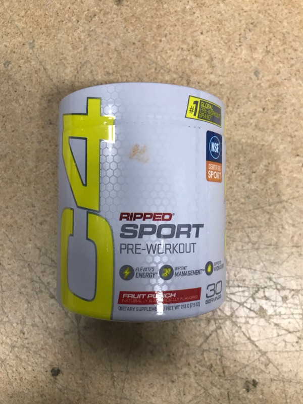 Photo 2 of C4 Ripped Sport Pre Workout Powder Fruit Punch | NSF Certified for Sport + Sugar Free Preworkout Energy Supplement for Men & Women | 135mg Caffeine + Weight Loss | 30 Servings