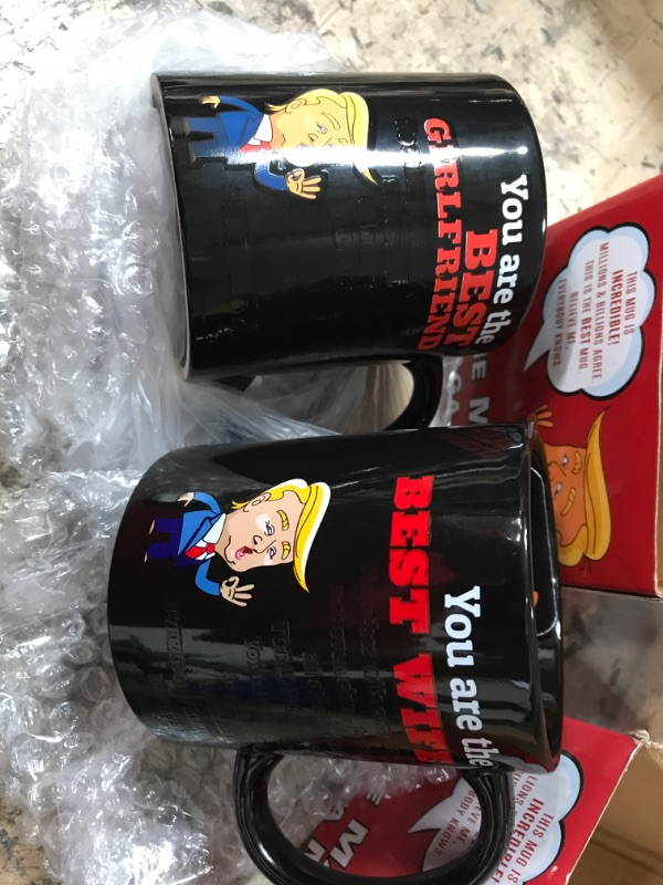 Photo 3 of 12oz Color-Changing Funny Coffee Mug - Top Trump Merchandise - Best Birthday Gifts for Women Who Have Everything, Unique Wedding Gift Ideas for Wife, Cool Bride & Anniversary Presents for Her Wife (12oz) Ceramic (You are the Best Wife , and girlfriend mug