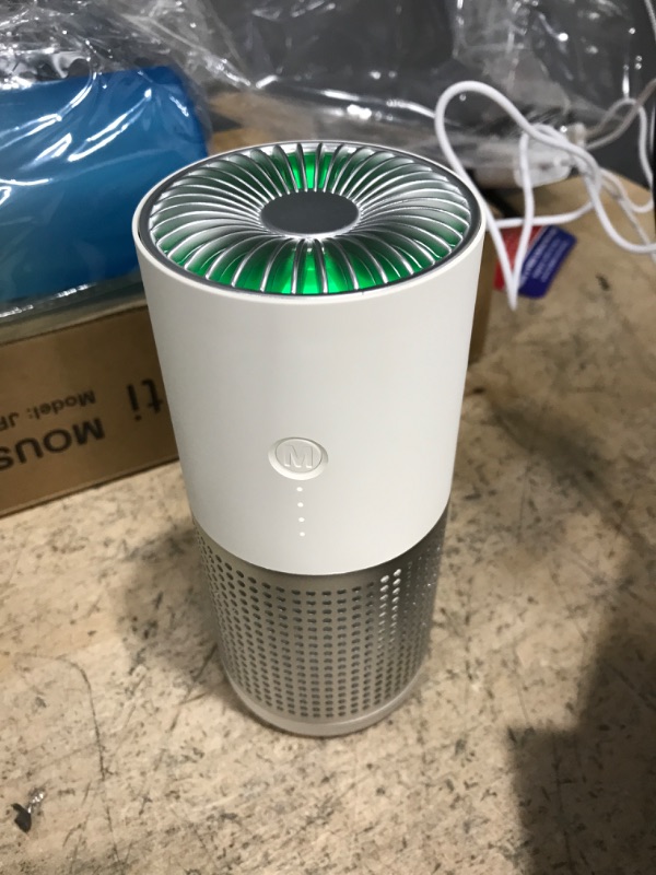 Photo 4 of Air Purifiers for Bedroom, Portable Air Purifier for Home Small Room Office Desk Car, HEPA Air Filter with Negative-ion & Filter Dust Smoke Pollen, Super Quiet(Not for California) White