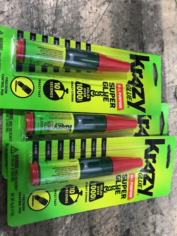 Photo 2 of Krazy Glue, All Purpose, Precision Control Pen, 4 g 3 pack