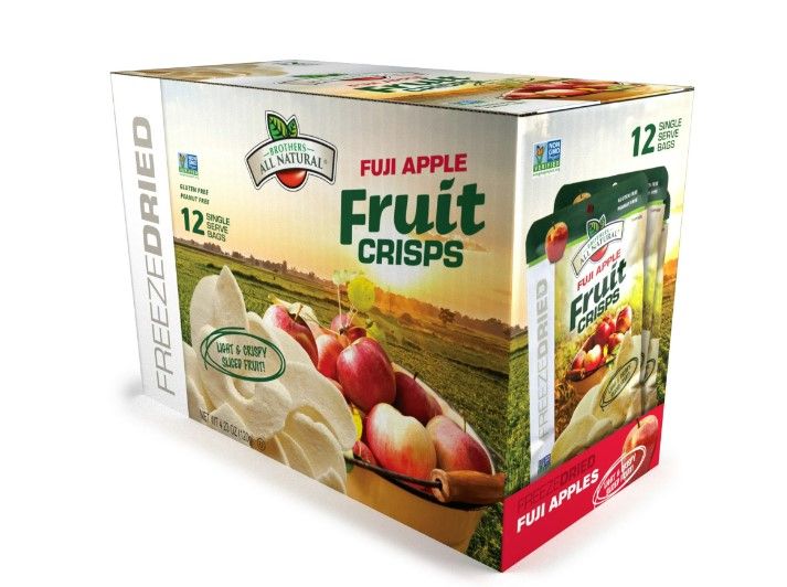 Photo 1 of *Expired April 16 2023* Brothers All Natural Freeze Dried Fuji Apple Crisps, 0.35 oz, 12 Count
