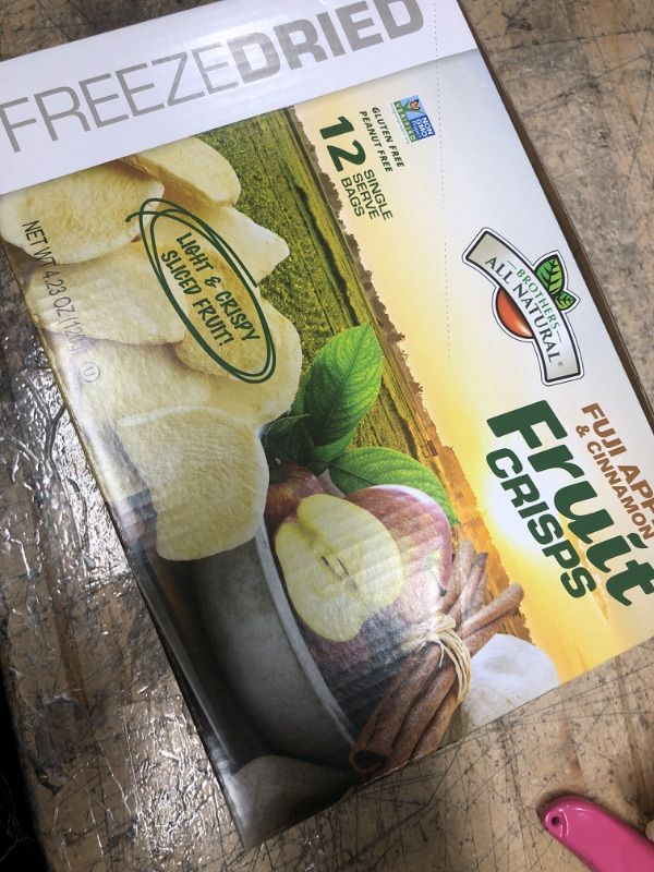 Photo 1 of *Expired April 16 2023* Brothers All Natural Freeze Dried Fuji Apple Crisps, 0.35 oz, 12 Count
